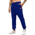 thumbnail image 1 of Inleife Men's Solid Color Sporty Pants Pocket Elastic Waist Drawstring Casual Tight-Fitting Trousers Full Length Pants, 1 of 6