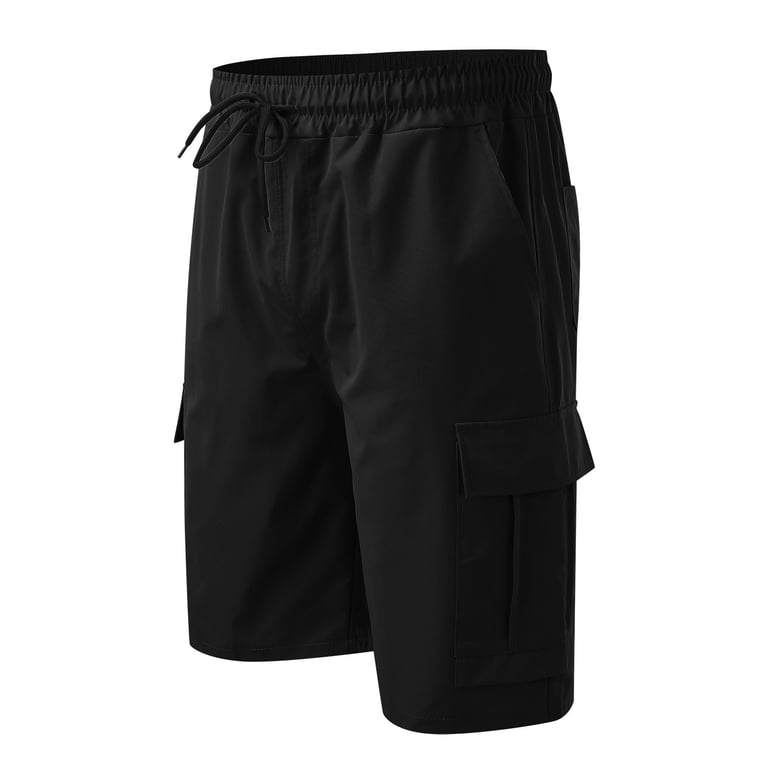 Inleife Mens Cargo Shorts Men Casual Solid Knee Length Cargo Multi
