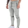 thumbnail image 1 of Inleife Mens Pants Men Solid Color Pockets Zipper Pull Rope Fashion Casual Comfort Pants, 1 of 4