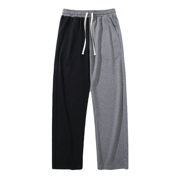 Inleife Mens Pants Mens Casual Fashion Contrasting Colors Pants Drawstring Elastic Waist Pants