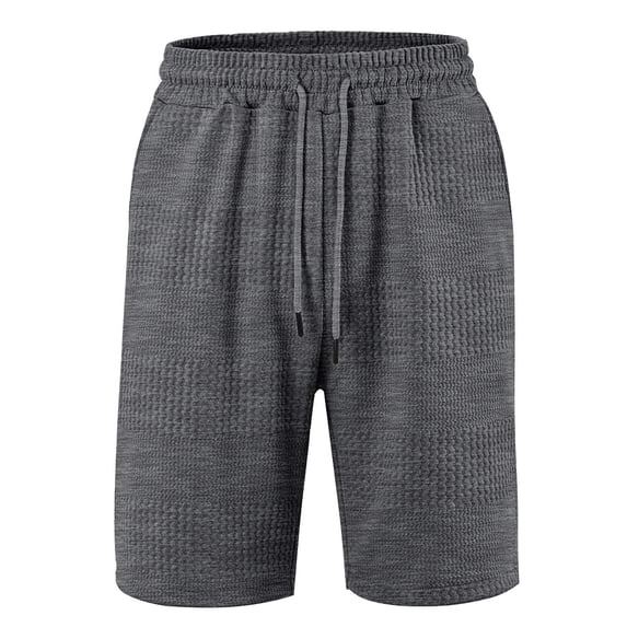 Inleife Mens Summer Shorts on Sale Men Solid Color Casual Fashion Lacing Waist Pockets Short Pants Beach Pants