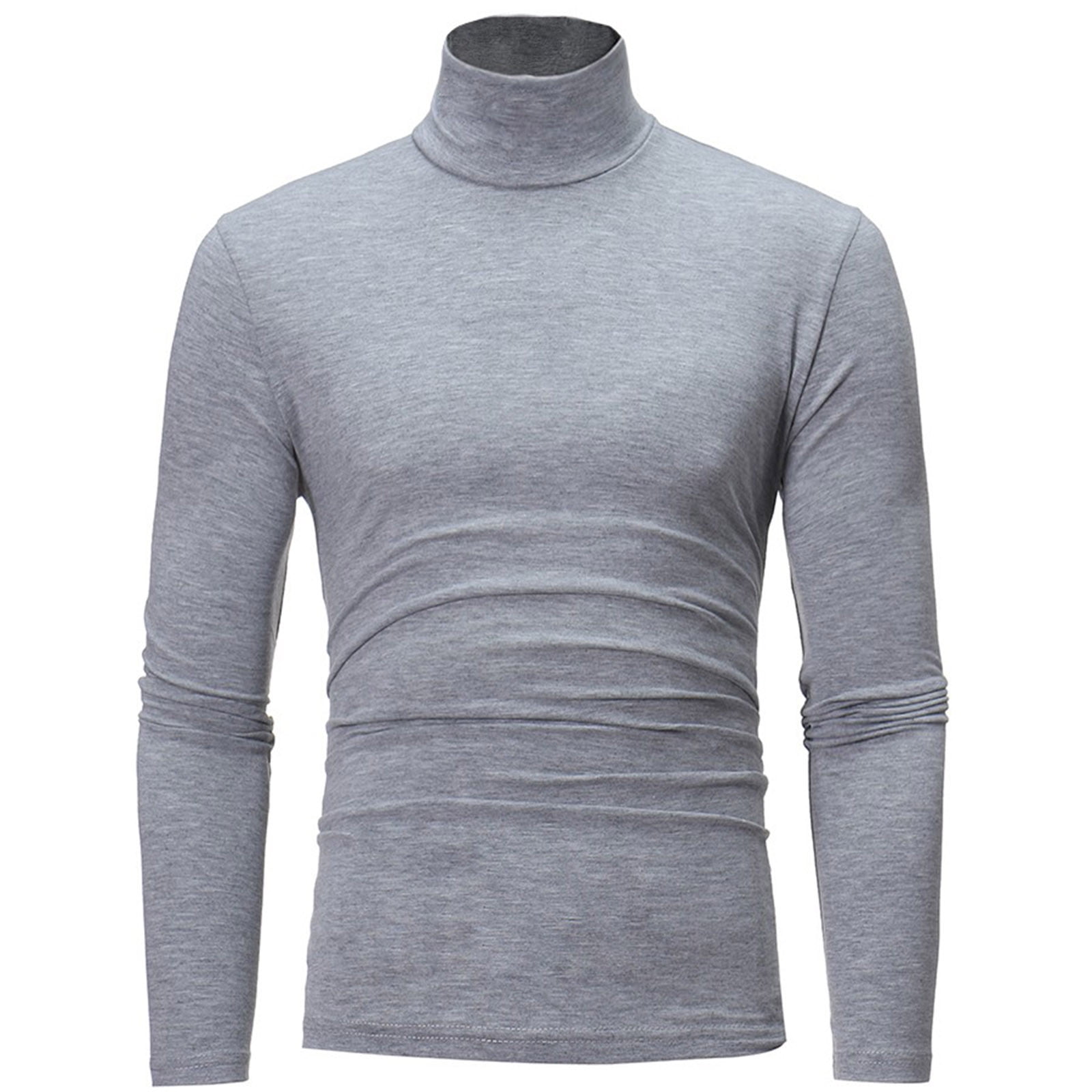Inleife Mens Turtleneck Shirts Clearance, Men's Solid Casual Slim Fit
