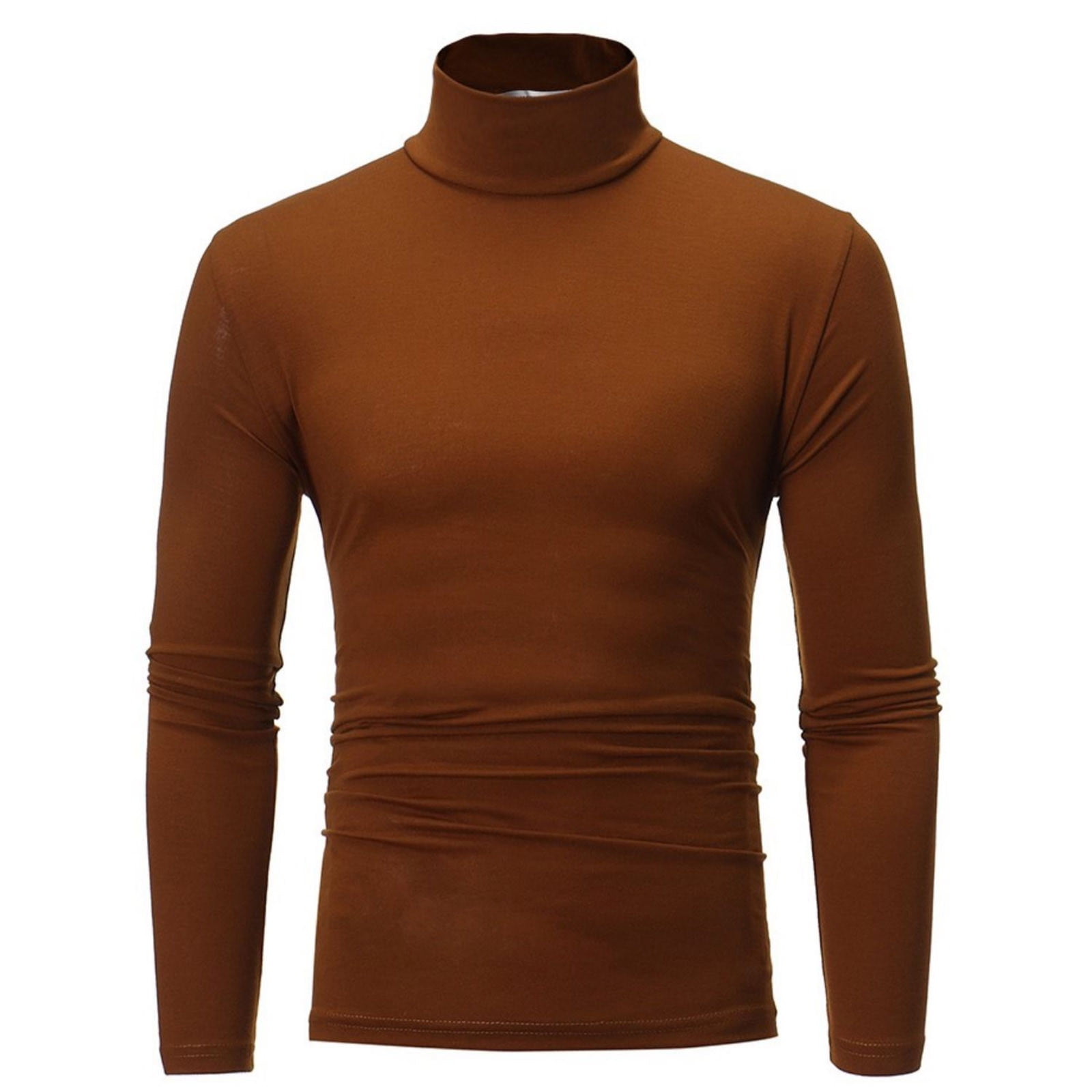 Inleife Mens Turtleneck Shirts Clearance, Men's Solid Casual Slim Fit Pullover Tshirt