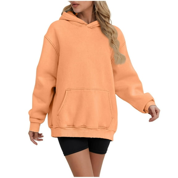 Inleife Oversized Hoodies for Women Fashion Loose Long Sleeve Pullover Hooded Sweatshirt Women's Fleece Warm Pocket Tops