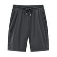 thumbnail image 1 of Inleife Plus Size Sports Shorts for Men, Men's Solid Color Breathable Mesh Quick Dry Elastic 5-Point Leisure Sports Beach Pants, 1 of 6