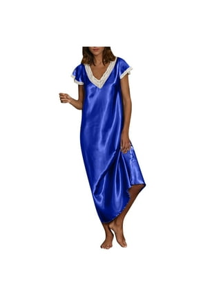 WBQ Nightgown Long Women's Long Sleeve Sleepwear Full Length