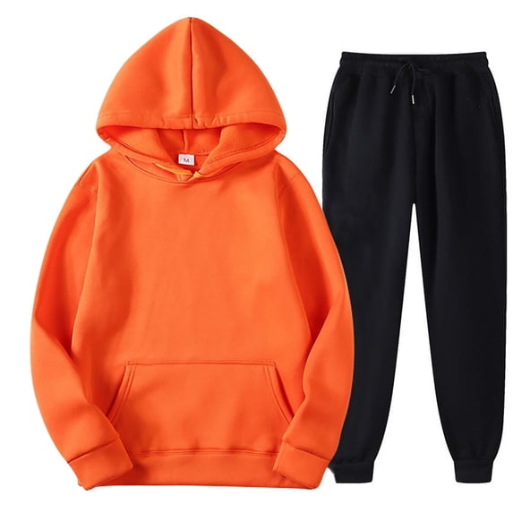Inleife Two Piece Outfits for Men, Men's And Women's 2 Pcs Sports Tracksuits Long Sleeve Hoodies Sweatshirt And Sweatpants Fall Winter Suit