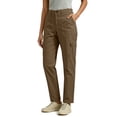 thumbnail image 1 of Inleife Women Solid Straight Leg Cargo Pants Zipper Button Closure Multi Pocket Outdoor Casual Utility Long Trousers, 1 of 6