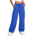 thumbnail image 1 of Inleife Women's Cargo Pants Elastic Waistband Drying Hiking Pants with Pockets, 1 of 6