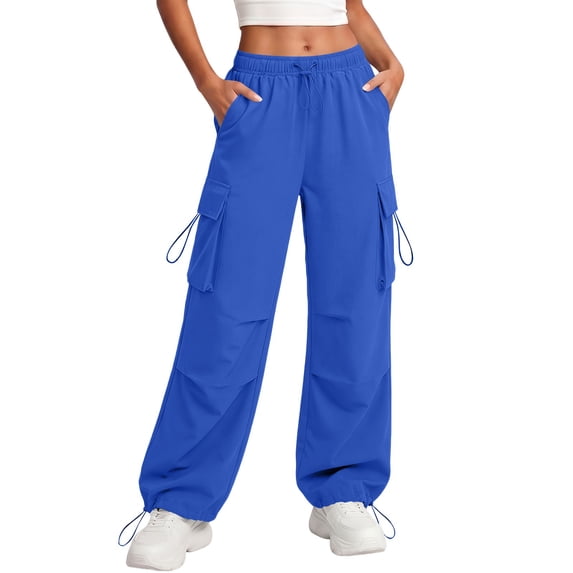 Inleife Women's Cargo Pants Elastic Waistband Drying Hiking Pants with Pockets