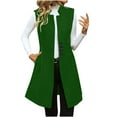 thumbnail image 1 of Inleife Women's Solid Woolen Casual Daily Lapel Button Vests Front Woolen Suit Temperament Elegant Sleeveless Jacket with Pocket, 1 of 6