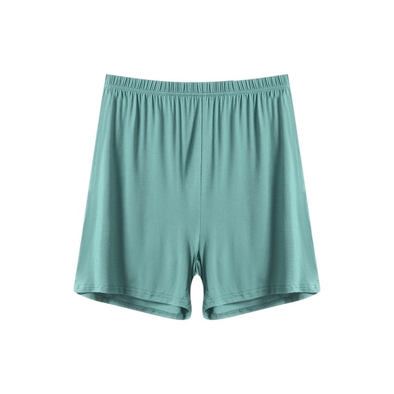 Inleife Women's Summer Elastic Waist Thin Quarter Shorts Color Thin Style Casual Pajamas Loose Size Home Pants