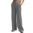 thumbnail image 1 of Inleife Women's Wide Leg Lounge Pants Solid Color Dual Side Pockets Leggings Fitness And Casual Leggings Flared Pants for Women, 1 of 6