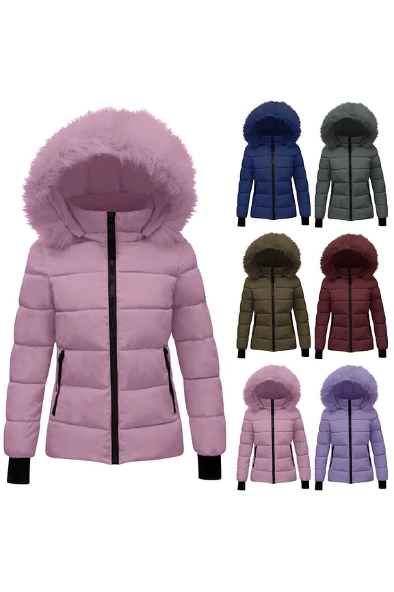 Women's Winter Cotton Jackets With Hood Waist And To Overcome Outer Long Sleeve Coats