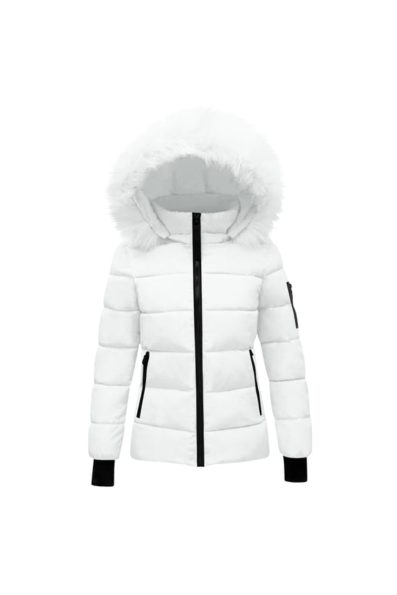 Women's Winter Jackets Waist And To Overcome Outer Long Sleeve Coats Hooded Jacket with Pocket