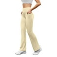 thumbnail image 1 of Inleife Womens Casual Pants Women's High Waisted Pants Stylish Commuting Bell Bottoms Women's High Stretch Casual Pants, 1 of 6