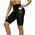 thumbnail image 1 of Inleife Womens High Waist Yoga Shorts Color Block Biker Shorts With Side Pockets Tummy Control Workout Leggings, 1 of 6