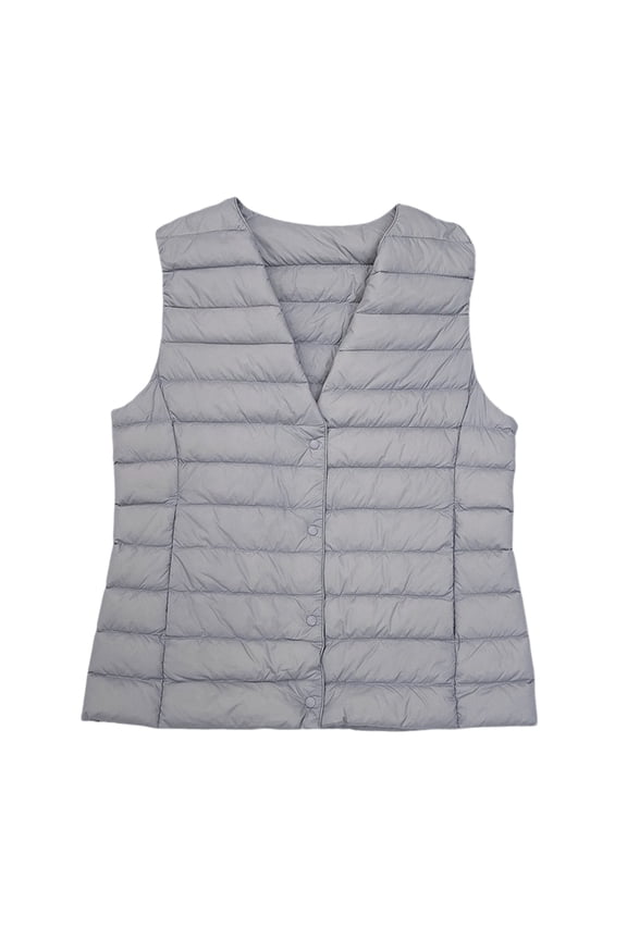 Womens Lightweight Vests Padded Style Jacket Winter Warm Down Coat Vest Solid Top Jackets