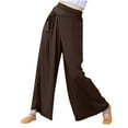 thumbnail image 1 of Inleife Womens Pants Clearance Fashion Casual Solid Color Elastic Loose Pants Women's Summer Straight Wide Leg Trousers Pants, 1 of 8