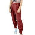 thumbnail image 1 of Inleife Womens Pants Clearance Women's Summer High Waisted Pants Casual Ankle Length Work Office Trouser With Pockets, 1 of 8