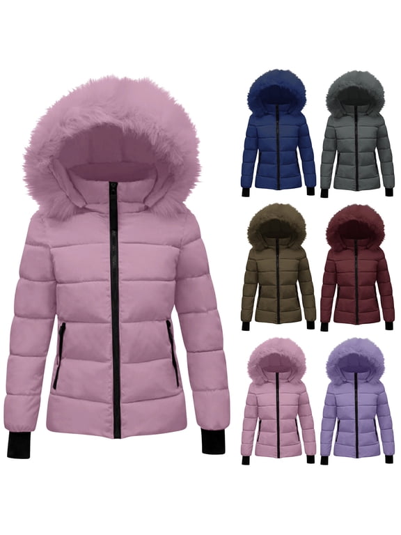 Womens Parkas Women's Winter Tops Jacket With Hood Waist And To Overcome Outer Long Sleeve Coats