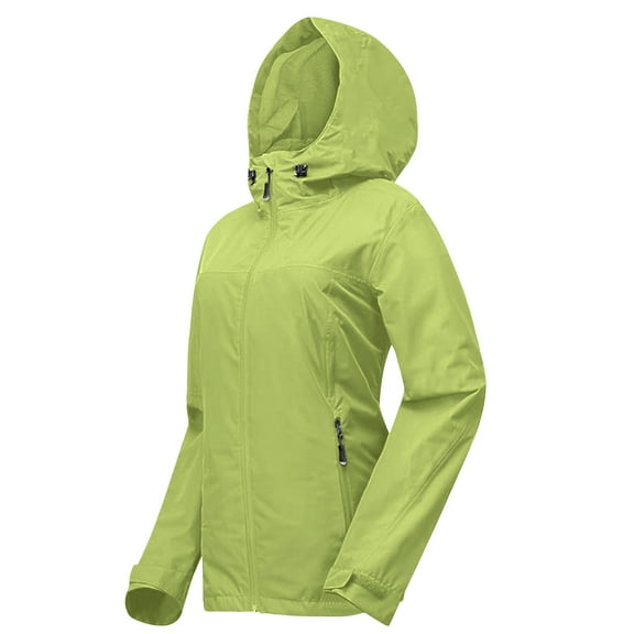Inleife Womens Rain Jacket With Hood Outdoor Jackets Packable Windbreaker Coat Thin Jackets Tops