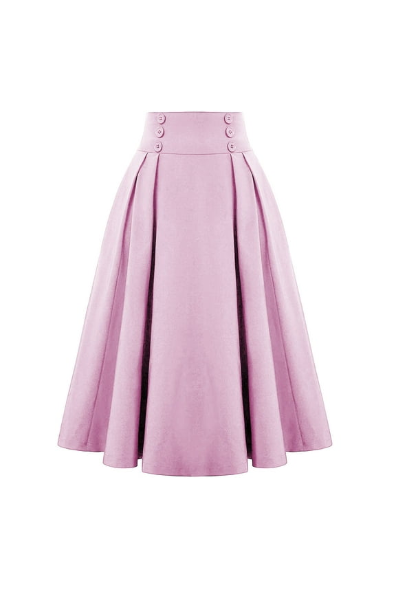 Womens Skirts Clearance, Fashion Womens Casual Skirt Vintage High Waist Pleated Skirt