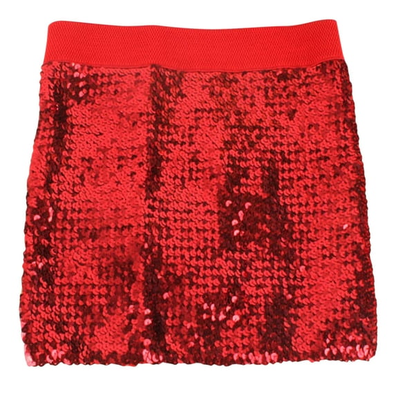 Inleife Womens Skirts Women's Solid Color Sequin Elastic Ultra Short Skirt Half Skirt