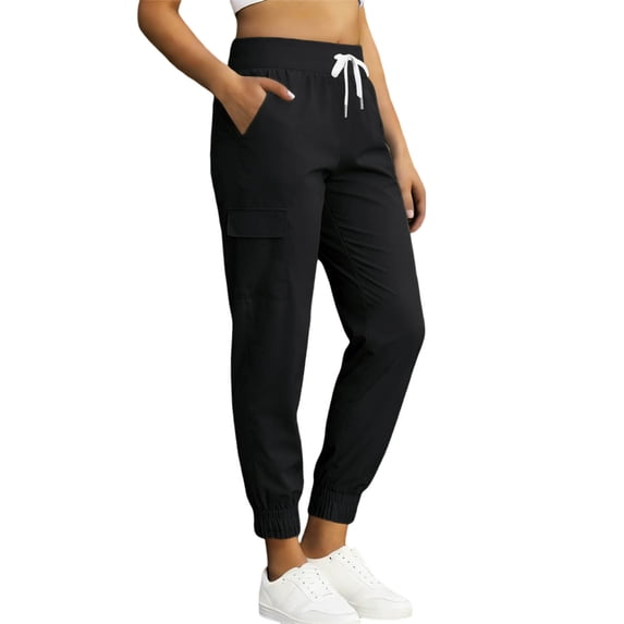Inleife Womens UPF50+ Quick Dry Sun Protection Pants Ladies Elastic Waist Joggers with Pockets Lightweight Hiking Pants for Camping Travel Daily Wear