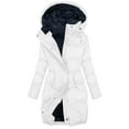 thumbnail image 1 of Inleife Womens Warm Jackets Women's Solid Color Long-Sleeved Hooded Fashion Padded Jacket, 1 of 5