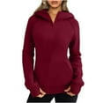 thumbnail image 1 of Inleife Womens Zip Up Hoodies Fleece Sweatshirts Fall Outfits Sweaters Winter Clothes with Pockets, 1 of 6