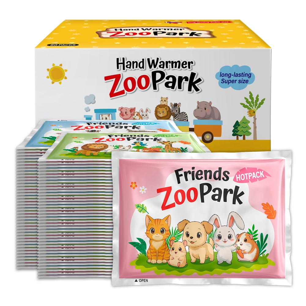 Inlife ZooPark Super Warmer for Hand & Body, All Natural, Safe, Comfort, Ready to Use, 80 packs