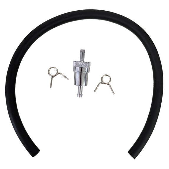 Inline 5/16 Fuel Filter Chrome wLine fits Honda PC800 Pacific Coast PS250 Ruckus