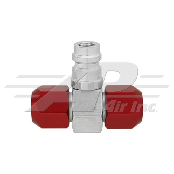 Inline #6 Compression Line Repair Kit with R134a High Side Service Port - Aluminum