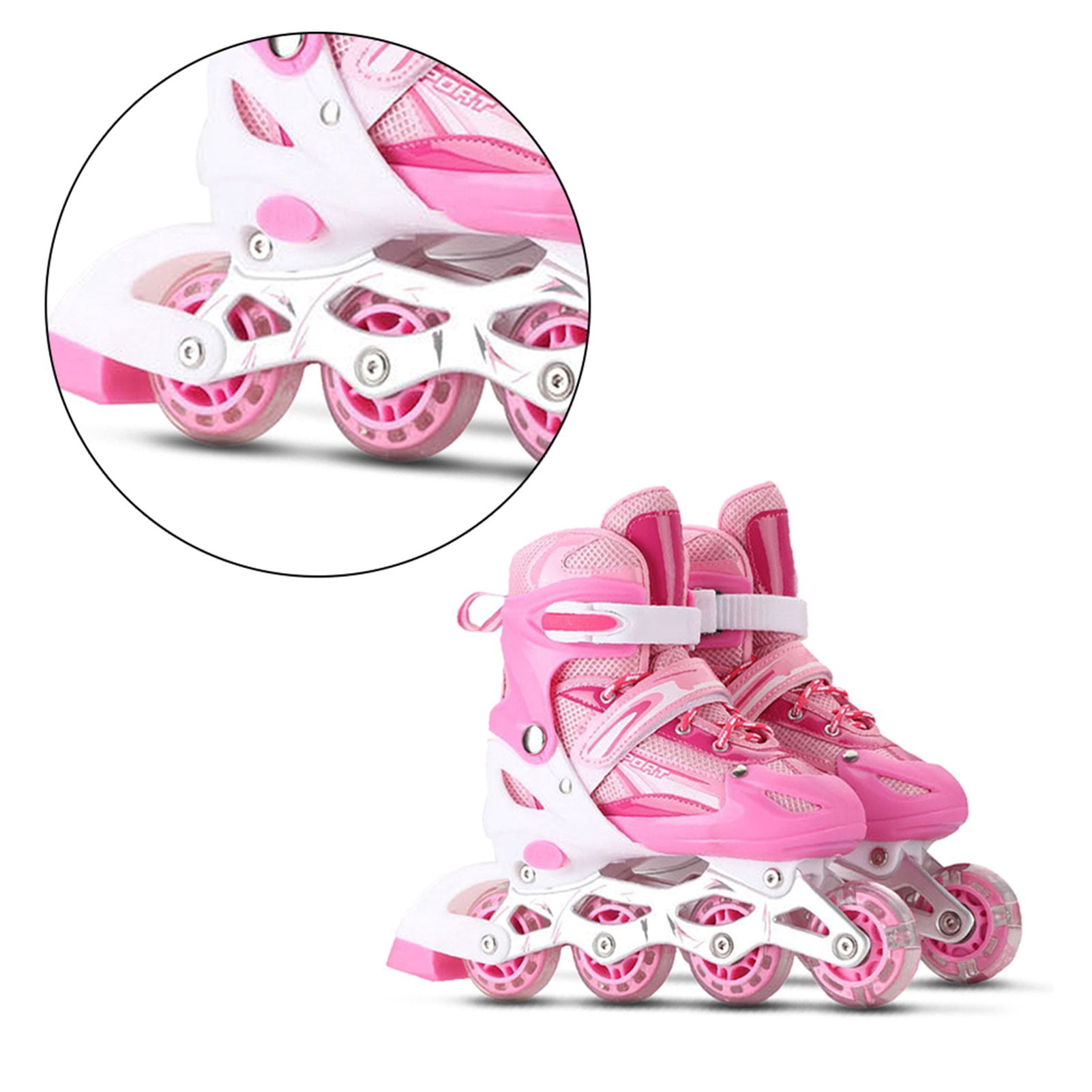 Inline Adjustable Illuminating Inline Skates With Light Up Wheels For Kids And Adults For Girls And Boys Men And Women
