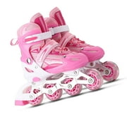 Inline Adjustable Illuminating Inline Skates With Light Up Wheels For Kids And Adults For Girls And Boys Men And Women