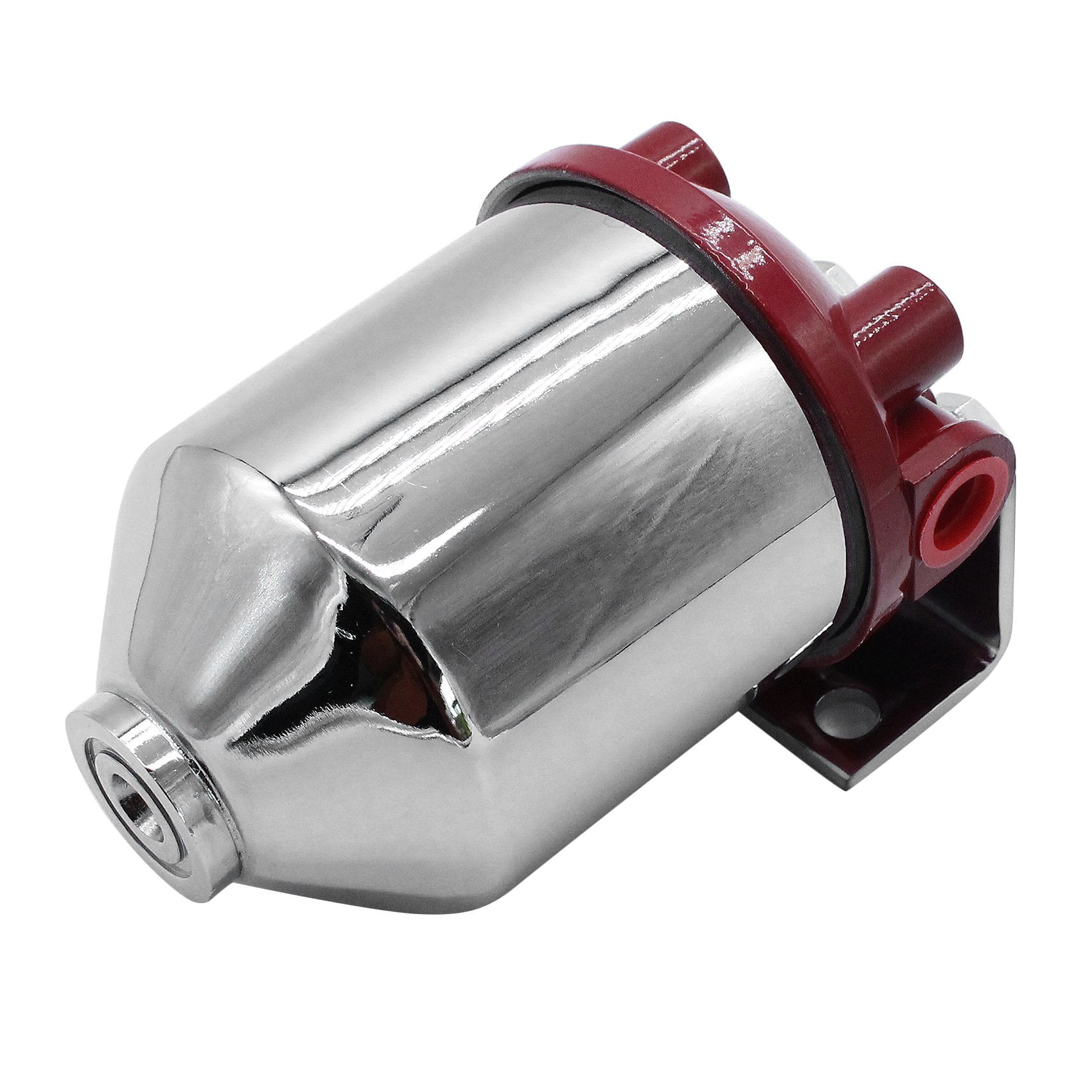 Inline Canister Large Fuel Filter Frame 3/8 NPT Inlet Outlet Racing