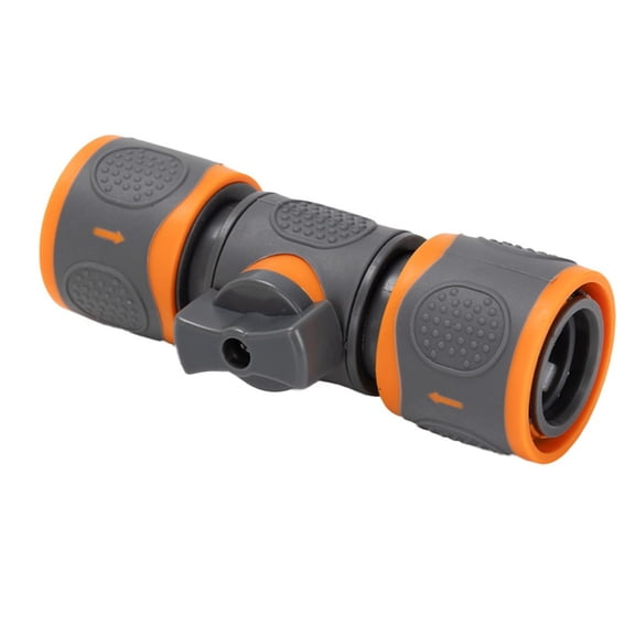 Inline Connector With Shut Off Valve For Garden Hose Pipe Water Management