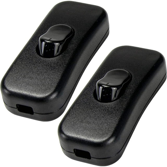 Inline Cord Switch 2-Pack. On-Off Control Lamp Rocker Switch for Lamp ...