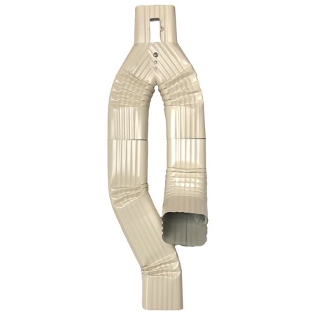 Inline Downspout Diverter for Rain Barrels (3X4, CLASSIC CREAM)