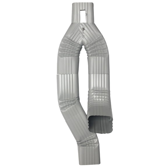 Inline Downspout Diverter for Rain Barrels (3X4, PEARL GREY)