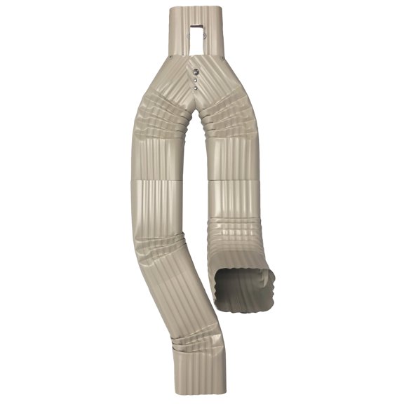 Inline Downspout Diverter for Rain Barrels (3X4, WICKER)
