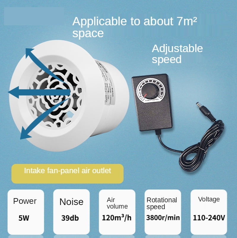 Inline Duct Fan Air Ventilator Metal Pipe Ventilation Exhaust Fan Adjustable Extractor Bathroom ...