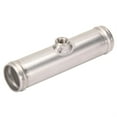 thumbnail image 1 of Speedway Motors Inline Fill Adapter with 1/4 Inch NPT Port, 1.5 Inch Aluminum Hose Adapter for Inline Plumbing, Allows Addition of Bleeder Valve for Air Removal, Natural Finish, 1 of 3