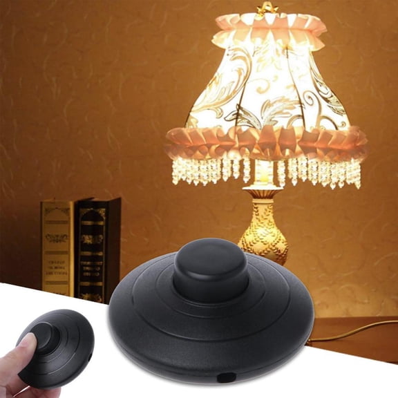 Inline Foot Switch with Nylon Housing, On-Off Pedal Control for Table Lamp/Desk Light Incandescent Fixture