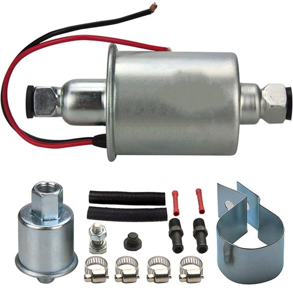 Inline Fuel Pump 12V Universal Electric Fuel Pump Low Pressure 5-9 PSI For Gas Diesel E8012S 1-2A | 30GPH | 5/16Inch