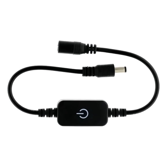 Inline LED Light Dimmer Cable with Touches Control Compacts Inline Dimmer Switches for Cabinet Lighting Use