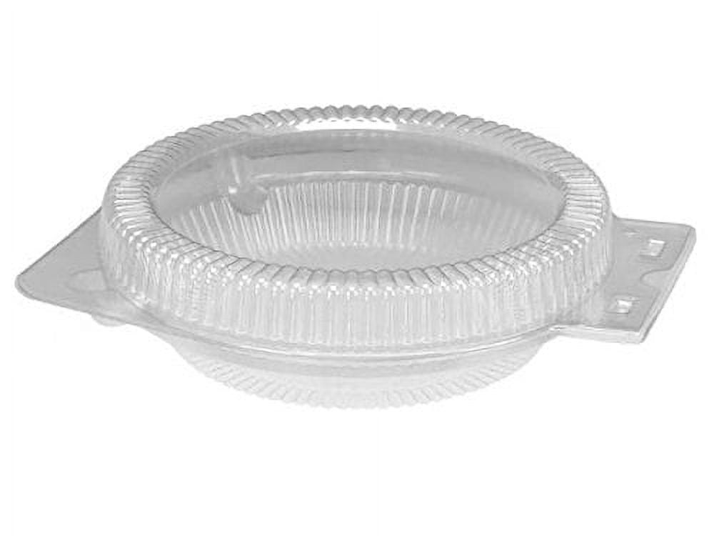 Inline Plastics 10" Clear Low Dome Hinged Clamshell Container Fits 10
