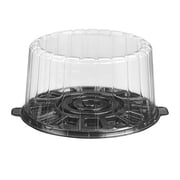 Inline Plastics 1008BK R3J 2 Piece 8.25 x 9.12 x 4.62 in. Cake Pete Set - Case of 100