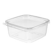 Inline Plastics 32 oz Tamper Resistant Clamshell Container with Flat Lid, TSSB32, 6 x 6" | 252/Case